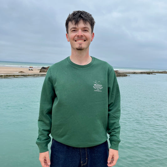 Unisex Organic Bottle Green Sweatshirt