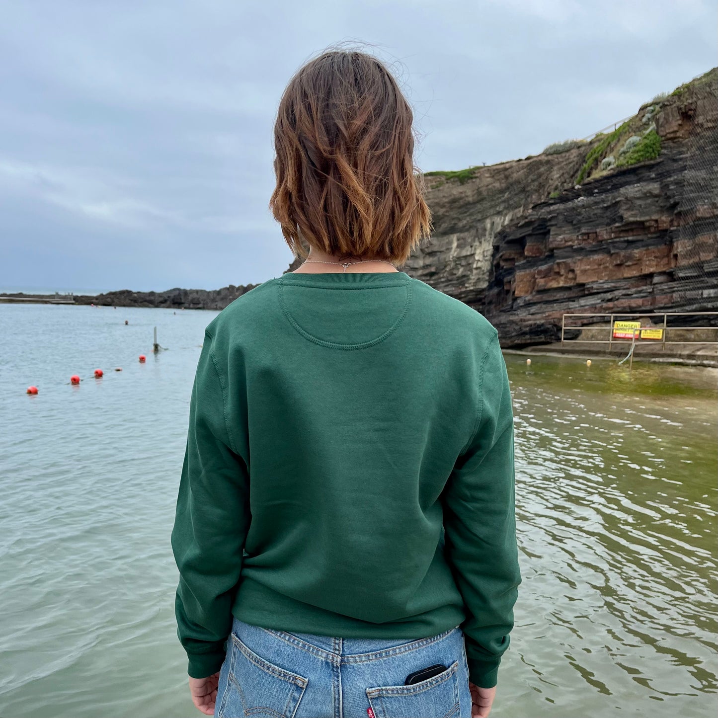 Unisex Organic Bottle Green Sweatshirt