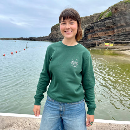 Unisex Organic Bottle Green Sweatshirt