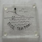 Glass Coaster with Bude Sea Pool Logo