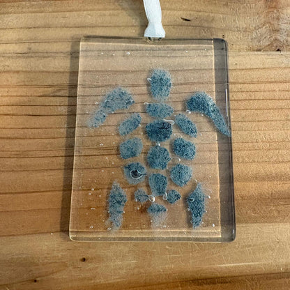 Glass Hanging Turtle