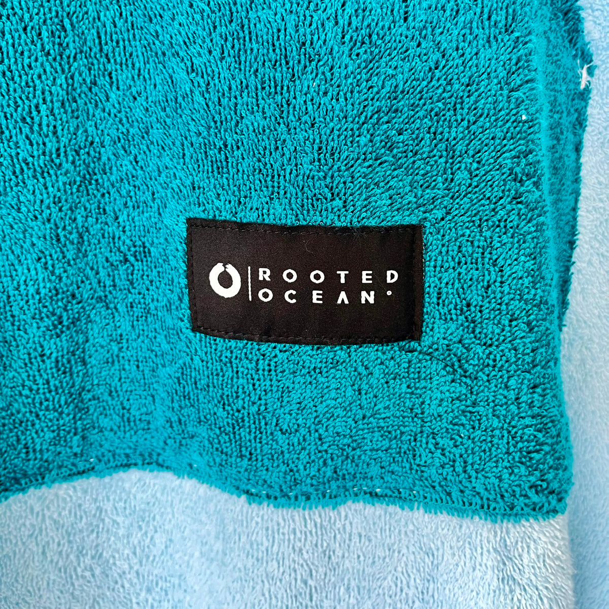 Towelling Robe Aqua & Teal