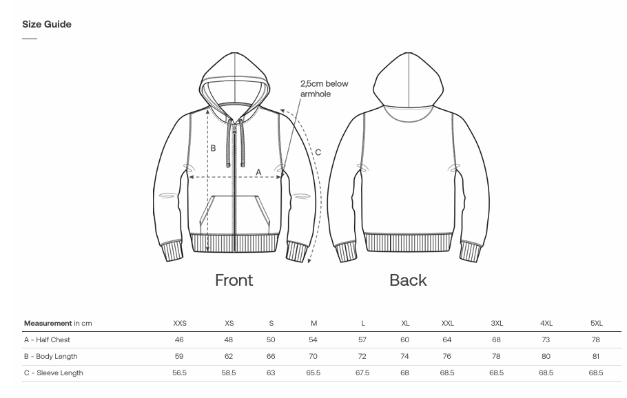 Unisex Organic Zipped Royal Blue Hoody