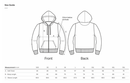 Unisex Organic Zipped Royal Blue Hoody