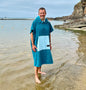 Towelling Robe Aqua & Teal