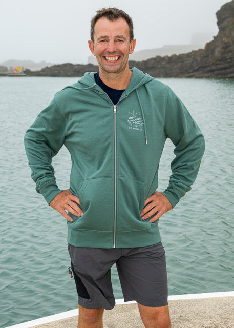 Hoody Unisex Organic Zip Thru Green Bay image 0